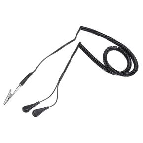 MECCANIXITY ESD Grounding Cable Cord 300cm/118 Inch Long,Anti-Static Ground Wire Cable Clamp + Buckle for Eliminate Conductor Electrostatic,Pack of 1(Black)