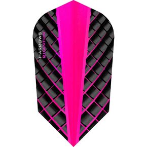 Harrows Quantum Dart Flights - 100 Micron - Slim - 3D Effect - 1 Set (3) (Pink)