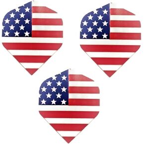 Dartfellas USA American Flag Stars & Stripes Patriot Strong Standard Dart Flights (1 Set)