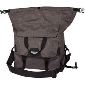 Two Wheel Gear - 4 in 1 Dayliner Box Bag (20 Liter) - Water Resistant Rolltop for Bike Handlebars, Rack Trunk or Basket with Shoulder Strap (Black Recycled Riptstop)