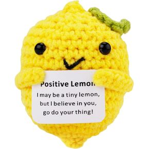 TOYMIS Positive Lemon, Crochet Lemon Emotional Cute Positive Doll Knitted Toy Doll Cheering Gift for Family Friends Encouragement Party Decoration in Saudi Arabia