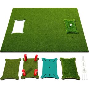 بساط ضرب الجولف، بساط تدريب الجولف مقاس 5 × 4 أقدام، بساط تدريب العشب الصناعي للاستخدام الداخلي والخارجي، أدوات تدريب تقطيع الجولف للقيادة في الفناء الخلفي، 5 سجادات قابلة للتبديل لمحاكاة العشب الحقيقي in Kuwait