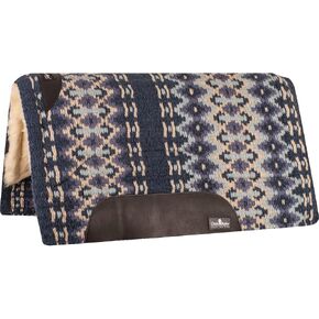Classic Equine Sensorflex Wool Straight Top Saddle Pad, 3/4-inch Thick, Navy-Blue, 32-inch x 34-inch