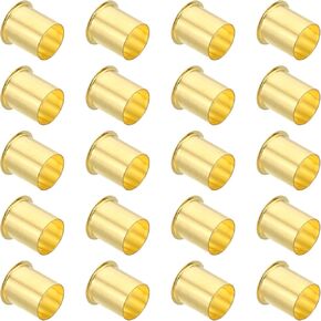 PATIKIL Brass Compression Insert, 40 Pack 3mm OD x 2mm ID Tube Insert Tube Support Compression Fitting Assortment Kit for Water Oil Air Pipe