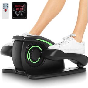 ANCHEER Under Desk Elliptical Machine, Leg Exercise Pro Machine Pedal Exerciser for Seniors as Seen on TV Portable Leg Exerciser While Sitting with Massage Pedal (Olive Green)