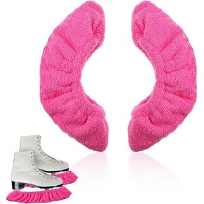 Prasacco Ice Skate Blade Covers, Winter Skate Guards Kids Hockey Skate Blade Protector Guards for Hockey Skates Sports Ice Skate Blade Cover for Kids Youth Adult Men Women Boys Girls (Pink/S)