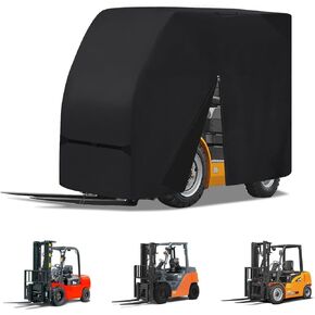 Forklift Cover,600D Oxford cloth forklift Cover,Equipped with zipper,100"L x 45"W x 80"H,Fits all forklift up to approximately 8,000 lbs,black