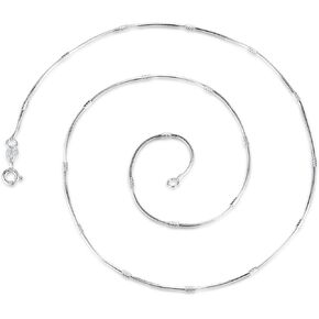 VIKI LYNN 925 Sterling Silver 8 Sided Snake Chain 18 inches