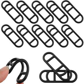 DZS Elec 12PCS 4 Hole Bicycle Silicone Bracket Strap Tail Light Fixing Leather Strap Bicycle Lighting Warning Light Strap Bicycle Light Silicone Strap Light Silicone Fixing Strap Black