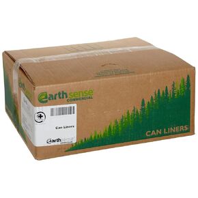 Earthsense Commercial RNW4320 Recycled Can Liners, 56gal, 2mil, 43 x 47, Black (Case of 100)