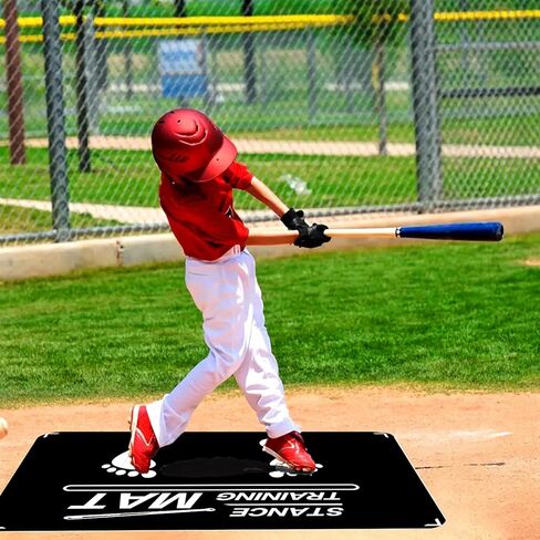 Baseball Training Mat, T Ball, Baseball and Softball Batter Stance Training Mat, Batting Mat 23.6 x 35.4 Inch, Baseball Hitting Mat, Indoor/Outdoor for Swing Pitching Training in Saudi Arabia