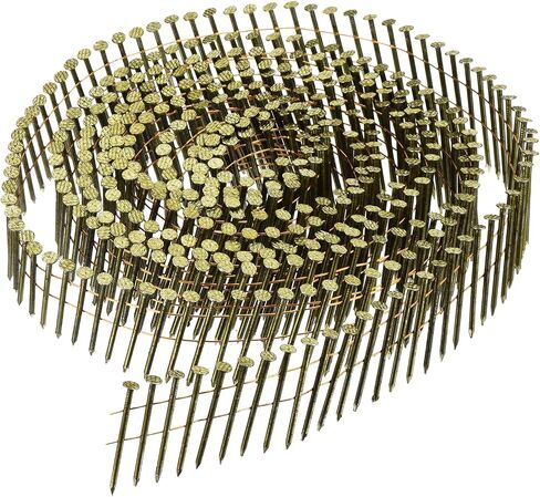 uxcell 1600 Count Siding Nails 1-1/2" x 0.083" 15-Degree Ring Shank Full Round Head Collated Wire Coil for Lath and Sheathing Materials in Saudi Arabia