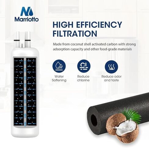 MARRIOTTO Refrigerator Water Filter Compatible with Whirlpool W10295370A, EDR1RXD1, WHR1RXD1, KAD1RXD1, Filter 1, W10295370, P4RFWB, P8RFWB2L, 46-9930, 46-9081 Refrigerator Water Filter | Pack of 1 in Saudi Arabia