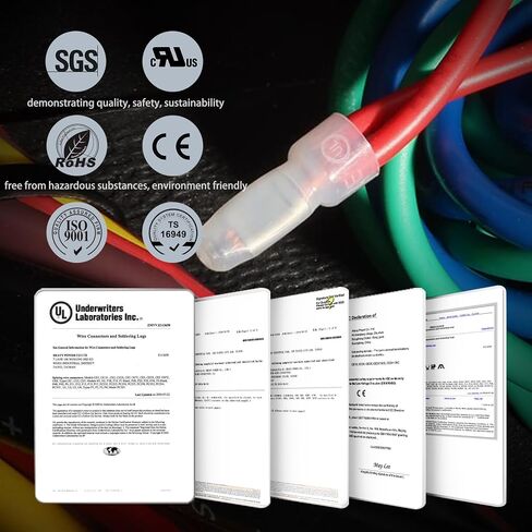 مجموعة موصل تجعيد النهاية المغلقة من Chanzon UL 22-10 AWG النحاس النقي CE1+CE2+CE5 نايلون (PA) غطاء معزول 100% نحاسي أساسي لصق سلك تجعيد طرفي متنوع in Saudi Arabia