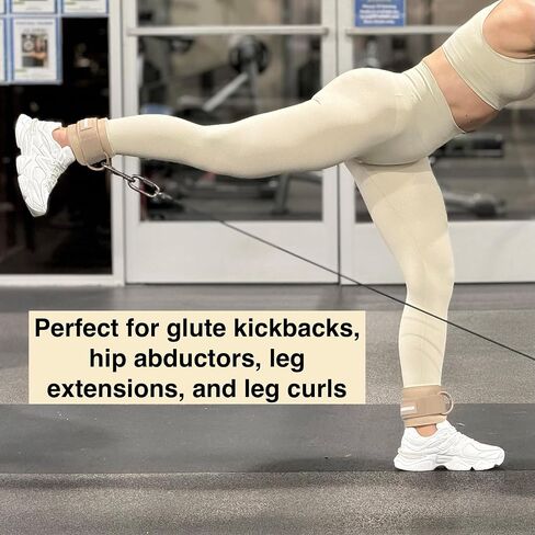 Ankle Straps (Pair) For Cable Machine - Adjustable Leg Straps, Ankle Cuff For Kickbacks, Workout Equipment for Gym- Workout Accessories, Ankle Bands in Saudi Arabia