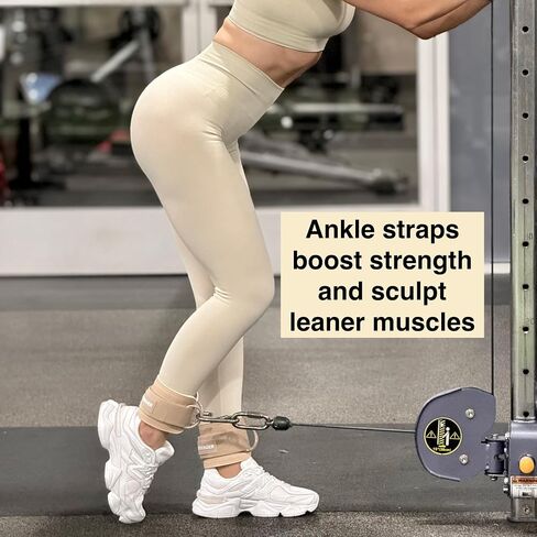 Ankle Straps (Pair) For Cable Machine - Adjustable Leg Straps, Ankle Cuff For Kickbacks, Workout Equipment for Gym- Workout Accessories, Ankle Bands in Saudi Arabia