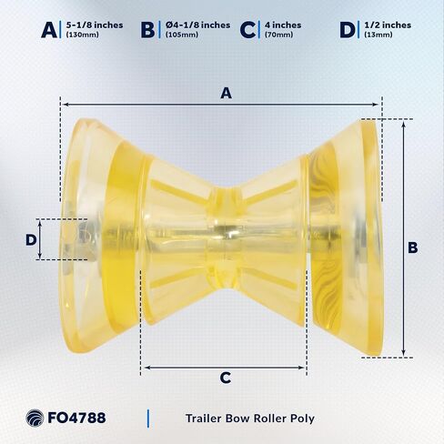 Five Oceans Boat Trailer Roller - Marine Boat Roller for Trailer, Clear Yellow Bow Boat Roller Poly in Saudi Arabia