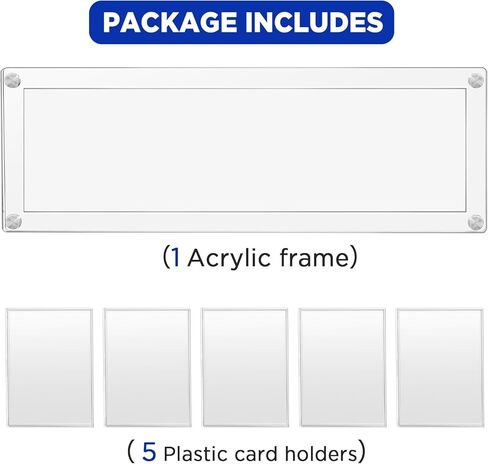 إطار عرض بطاقة التداول مع حامل بطاقات، حامل بطاقة بيسبول للحماية من الأشعة فوق البنفسجية، إطار بطاقة أكريليك شفاف مثبت على الحائط بسعة 5 بطاقات للبطاقات الرياضية in Kuwait