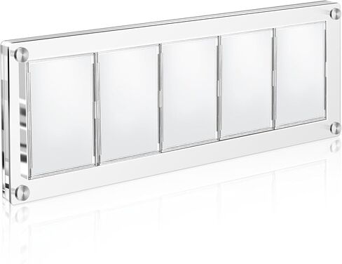 إطار عرض بطاقة التداول مع حامل بطاقات، حامل بطاقة بيسبول للحماية من الأشعة فوق البنفسجية، إطار بطاقة أكريليك شفاف مثبت على الحائط بسعة 5 بطاقات للبطاقات الرياضية in Kuwait