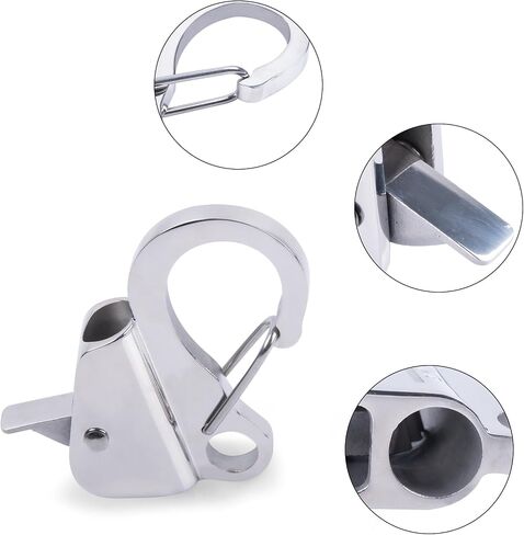 Boat Anchor Hook Sliding Hook: Knotless Anchor System Easy to Use with Quick Release(Rope Not Included) Stainless Steel Boat Anchor Hook Clips for 3/8'' - 5/8'' Rope Holds 8000 lbs in Saudi Arabia