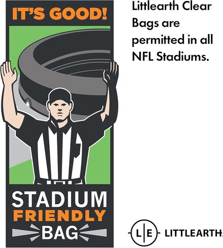 Littlearth NCAA Womens Clear Envelope Purse with Black Fashion Strap and Team Logo in Saudi Arabia