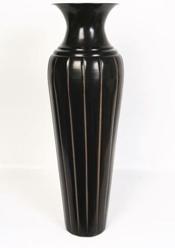 Hosley Decorative Embossed Metal Tall Floor Vase 26 Inch High. Ideal Gift for Weddings Party Spa Reiki Meditation Settings in Saudi Arabia