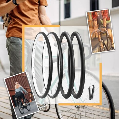 Hycline Road Bike Replacement Tire: 700x25C/700x28C/700Cx35C Folding Puncture-Resistant Bicycle Tires for City Commuter Road in Kuwait