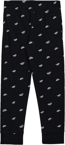 Nike Boy's NSW Club All Over Print SSNL Pants (Toddler/Little Kids) Black 7 Little Kid in Saudi Arabia