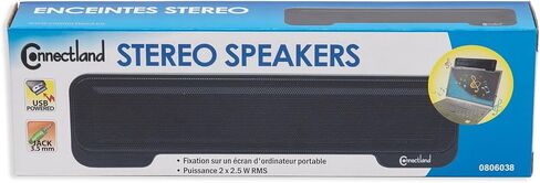 Desktop Compact USB Powered Wired Multimedia Mini Stereo Sound Bar 3.5mm Audio Jack Blue LED 2.5 Watts Speaker in Saudi Arabia