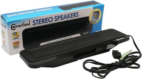 Desktop Compact USB Powered Wired Multimedia Mini Stereo Sound Bar 3.5mm Audio Jack Blue LED 2.5 Watts Speaker in Saudi Arabia