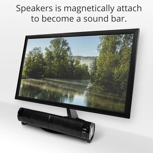 Desktop Compact USB Powered Wired Multimedia Mini Stereo Sound Bar 3.5mm Audio Jack Blue LED 2.5 Watts Speaker in Saudi Arabia