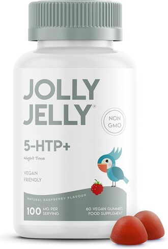 5-HTP Gummies 100mg ~ Sleep Supplement with Chamomile & Lemon Balm Extracts ~ Raspberry Flavour ~ 60 Vegan Gummies in Saudi Arabia