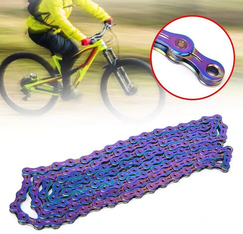 Bike Variable Speed Chain, Steel Colorful Variable Speed Chain Accessory for Mountain Road (12 Speed) in Saudi Arabia