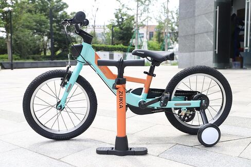 مضخة أرضية الدراجة بدون مقياس ورأس صمام ذكي، مضخة دراجة ضغط عالي 160 رطل لكل بوصة مربعة، برتقالي in Kuwait