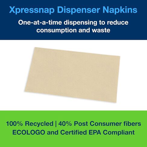 Tork Xpressnap Tabletop Napkin System Starter Pack Black N4, Dispenser and 1 x 500 One-at-a-Time Dispensing Napkins, 80062301 in Saudi Arabia