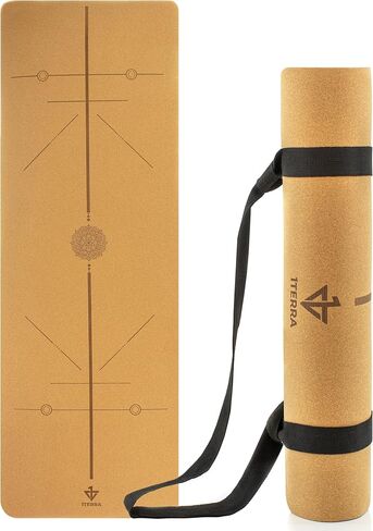 Premium Cork Yoga Mat | Durable Sweat Proof Eco-Friendly Exercise Mat with Carrying Strap | 5mm thick in Saudi Arabia