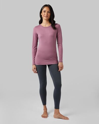 32 Degrees Women's Lightweight Baselayer Crew Top | Form Fitting | Long Sleeve | 4-Way Stretch | Thermal in Kuwait