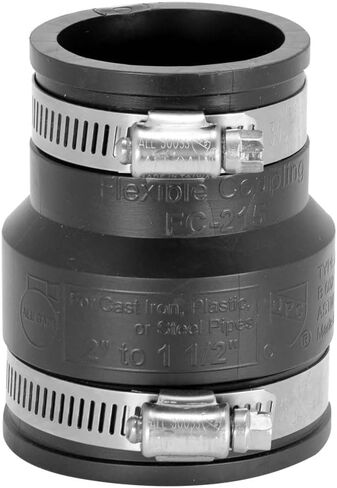 Eastman 2 x 1-1/2 Inch Flexible Coupling with Stainless Steel Clamps, 86002 in Saudi Arabia