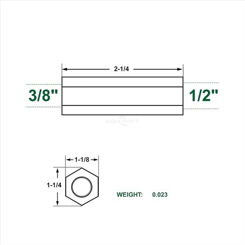 DSP-A34 Rod Coupling Nuts 1/2-Inch Diameter by 1-1/2-Inch Length, Zinc Plated, 50 Pack in Saudi Arabia