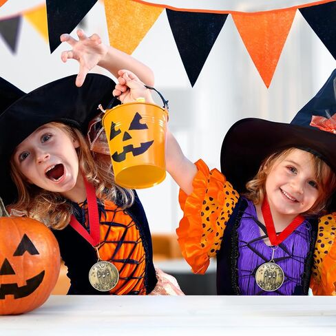Inbagi 20 Pcs Halloween Medals Awards 2 Inch Skeleton Trophies Award Medals Golden Best Costume Skeleton Medals for Contest Awards Prizes Skeleton Costume Contest Trophy Awards in Saudi Arabia