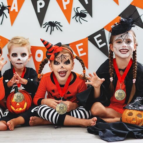 Inbagi 20 Pcs Halloween Medals Awards 2 Inch Skeleton Trophies Award Medals Golden Best Costume Skeleton Medals for Contest Awards Prizes Skeleton Costume Contest Trophy Awards in Saudi Arabia