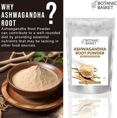 Ashwagandha Root Powder 5 Pound, No Filler, No Additives, Highly Purified | Active Withanolides, No GMO, Gluten Free in Saudi Arabia
