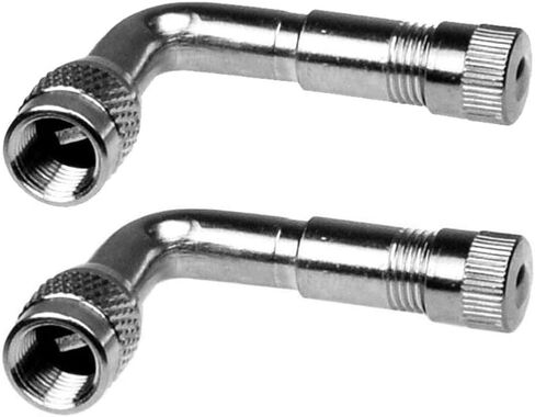 BESPORTBLE Pack of 2 Bike Universal Schrader Valve Stem Extension Adapter 90 Degree Angled Car Motorcycle Scooter Schrader Silver in Saudi Arabia