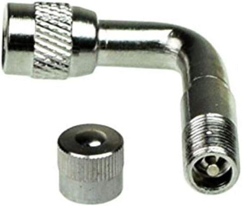 BESPORTBLE Pack of 2 Bike Universal Schrader Valve Stem Extension Adapter 90 Degree Angled Car Motorcycle Scooter Schrader Silver in Saudi Arabia