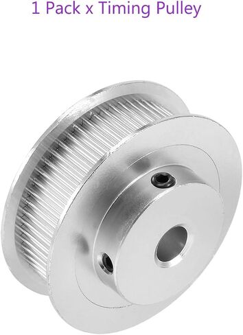 Timing Pulley Aluminium Synchronous Wheels [for 3D Printer 6mm Width Belts, CNC Machines] - 60 Teeth 20mm Bore/Silver Tone/1 Pcs in Saudi Arabia