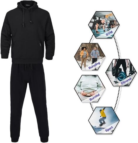 Men's Tracksuit 2 Piece Sweatsuit Long Sleeve Pullover Athletic Hoodies Casual Sport Jogging Suits With Pockets in Saudi Arabia