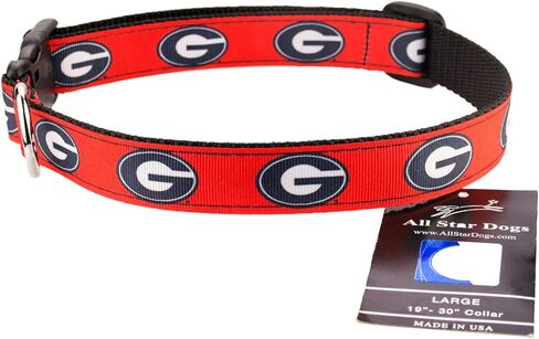 Georgia Bulldogs Ribbon Dog Collar - Extra Small in Saudi Arabia