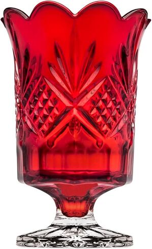 حامل شموع نذرية كريستال إعصار من مجموعة جودينجر دبلن، أحمر in Kuwait