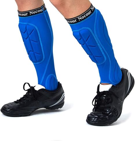 Sport Soccer Shin Guards for for Kids Youth, Protective Soccer Gear Equipment with Lower Leg and Ankle Guards Pads for Boys Girls Teenagers - Blue(L), Large in Saudi Arabia
