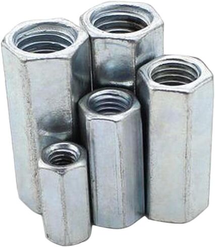 2pcs M18 x 2.5 x 54mm Long Rod Coupling Hex Nut Connector Zinc Plated in Saudi Arabia